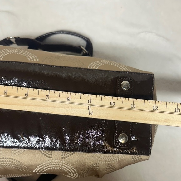 Coach Ashley Elegant Brown and Tan Satchel/ Crossbody - Picture 9 of 15